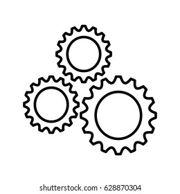 gears machine isolated icon