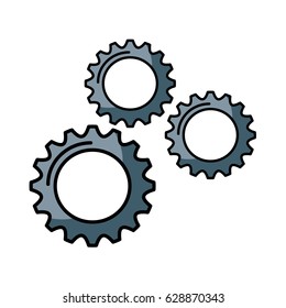 gears machine isolated icon
