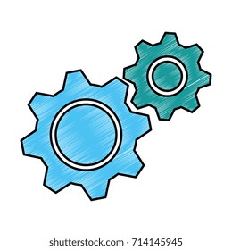 gears machine isolated icon
