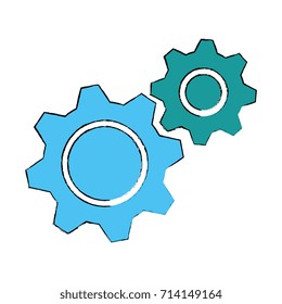 gears machine isolated icon
