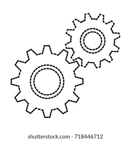 gears machine isolated icon