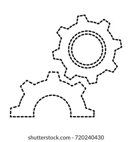 gears machine isolated icon