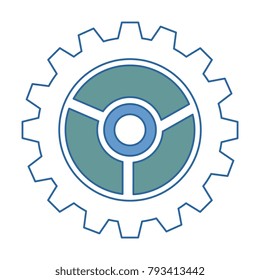 gears machine isolated icon