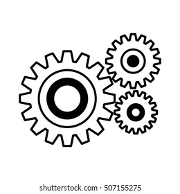 gears machine settings isolated icon vector illustration design