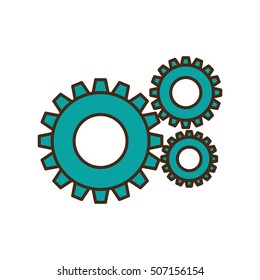 gears machine settings isolated icon vector illustration design
