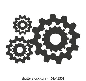 gears machine work icon vector isolated graphic