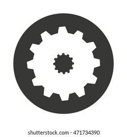gears machine work icon vector isolated graphic