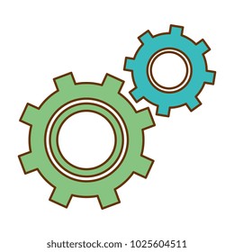 gears machinery isolated icon