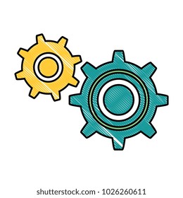 gears machinery isolated icon