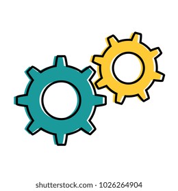 gears machinery isolated icon