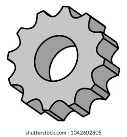 gears machinery isolated icon