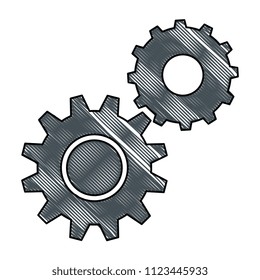 gears machinery isolated icon