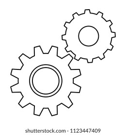 gears machinery isolated icon