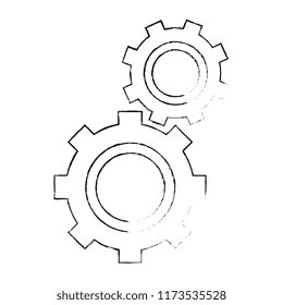 gears machinery isolated icon