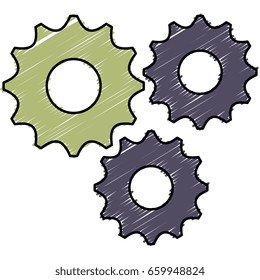 gears machinery isolated icon
