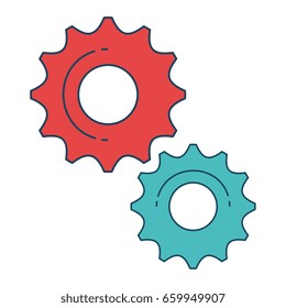 gears machinery isolated icon
