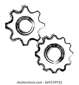 gears machinery isolated icon