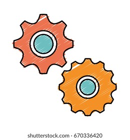 gears machinery isolated icon