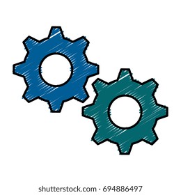 gears machinery isolated icon