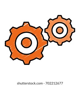 gears machinery isolated icon