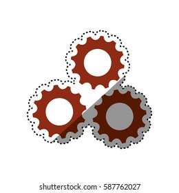 Gears machinery piece icon vector illustration graphic design