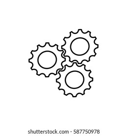 Gears machinery pieces icon vector illustration graphic design