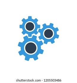 gears machinery. Settings vector icon for websites projects