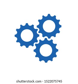 gears machinery with teamwork silhouette vector illustration design