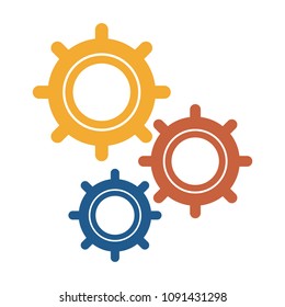 Gears machinery working