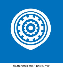 gears and map pointer