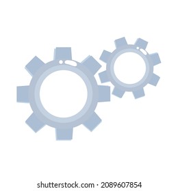gears mechanic icon isolated flat