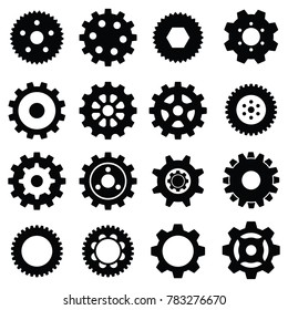 Gears Mechanic Machine Symbol Icon Isolated