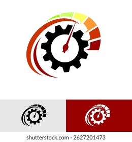 Gears Mechanical Speed Performance Logo