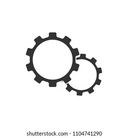 Gears mechanism icons solated on white background