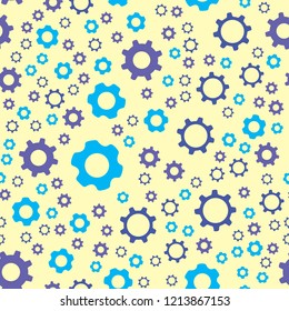 Gears and mechanism. Seamless vector EPS 10. Texture for print and Banner. Flat style