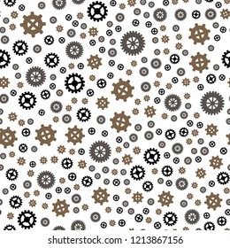 Gears and mechanism. Seamless vector EPS 10. Texture for print and Banner. Flat style