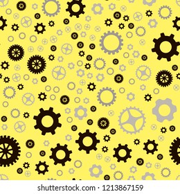 Gears and mechanism. Seamless vector EPS 10. Texture for print and Banner. Flat style
