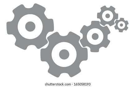 gears mechanism vector