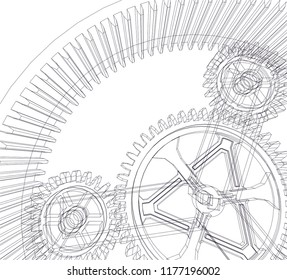 gears mechanism vector illustration