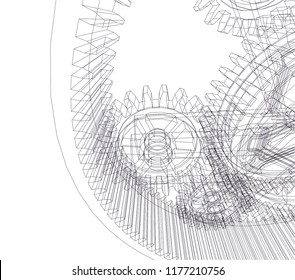 gears mechanism vector illustration