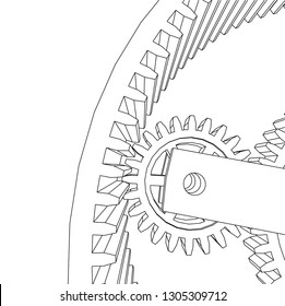 gears mechanism vector illustration