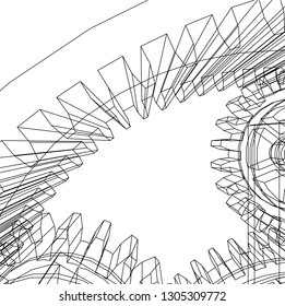 gears mechanism vector illustration