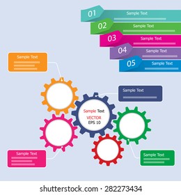 gears mechanism work for idea concept, illustration vector