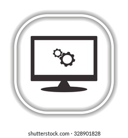 gears  Modern design flat style icon