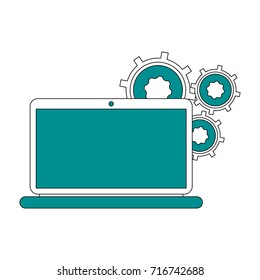 gears on computer screen icon image