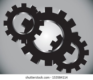 gears on a grey background