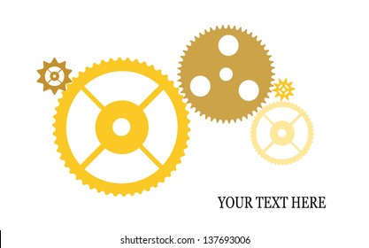gears on a white background