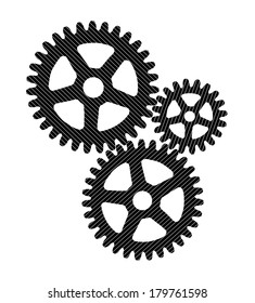 gears on a white background