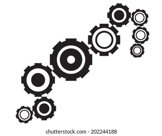 gears on white background