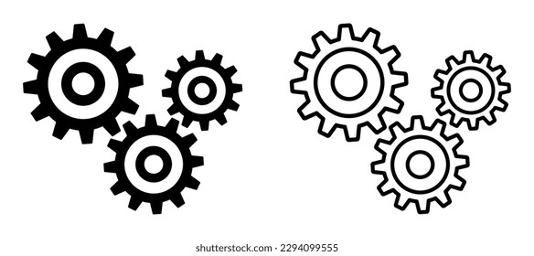 gears on a white background